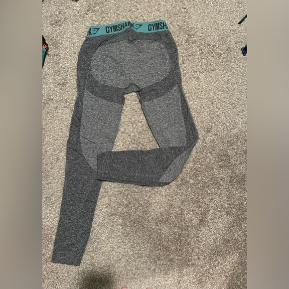 Gymshark Flex Leggings in Charcoal Mark/Dusky Teal - Picture 2 of 4